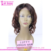 Hot sale brazilian virgin ombre wig color #1b T #4 ombre hair lace wig with baby hair